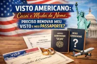 Imagem principal do artigo Visto Americano Casei e Mudei de Nome. Preciso Renovar Meu Visto e Meu Passaporte